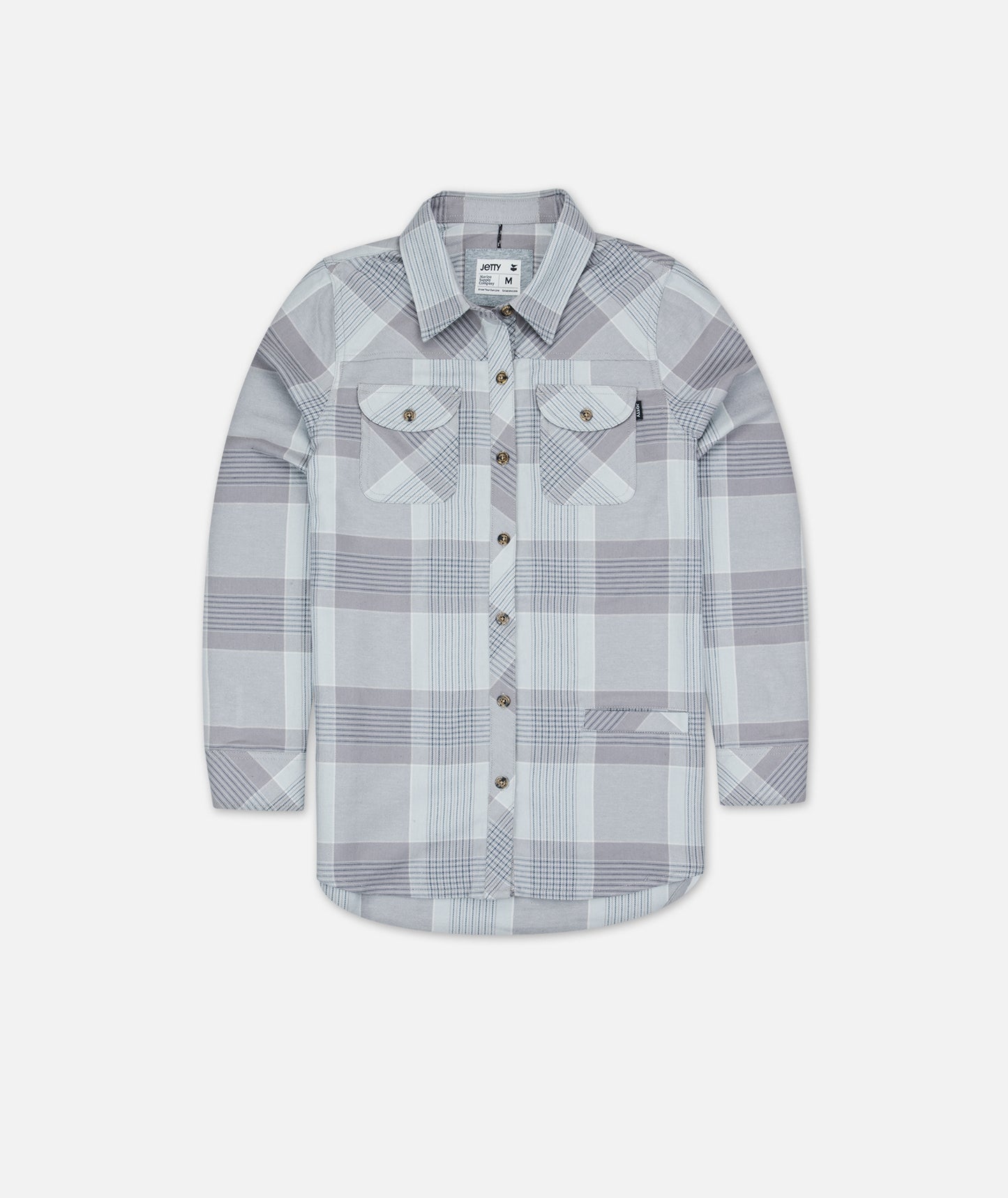 Tellulah Flannel Top - Grey - Jetty