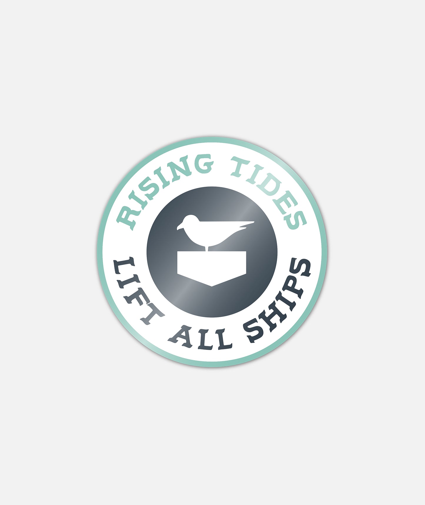 Rising Tides Aufkleber – Weiß