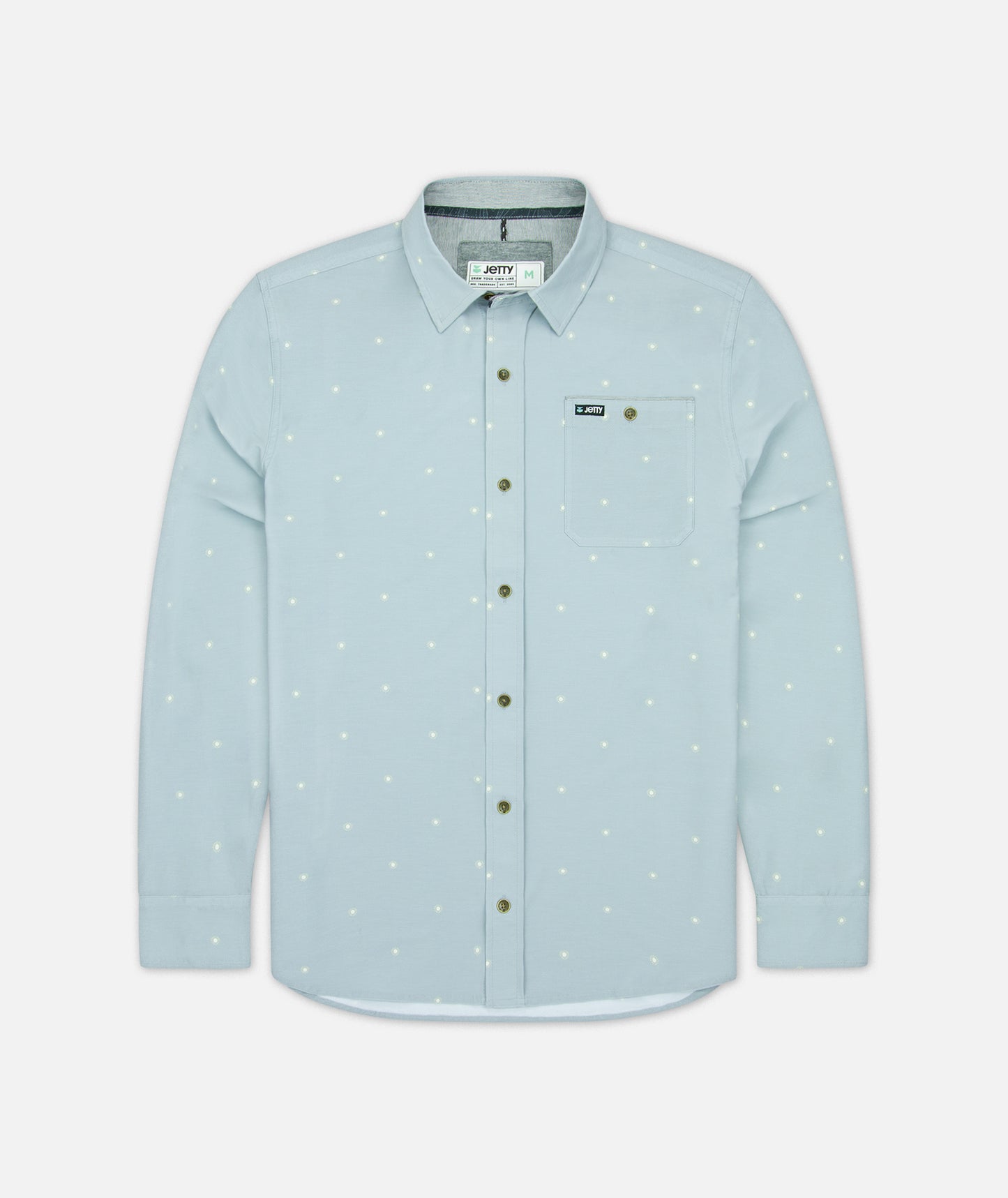 Longwood Stretch LS Woven - Light Blue - Jetty
