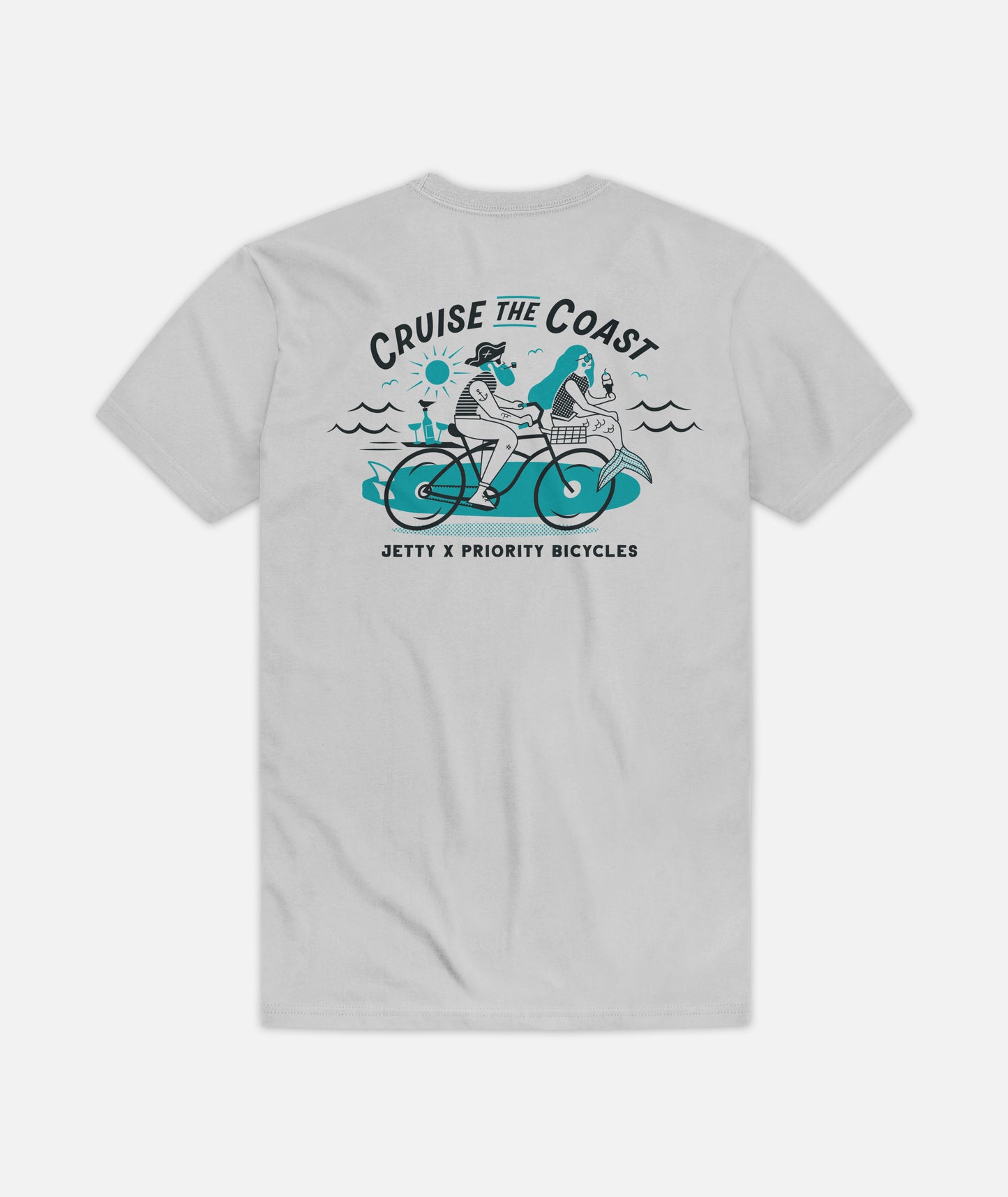 Cruise the Coast Tee - Silver - Jetty