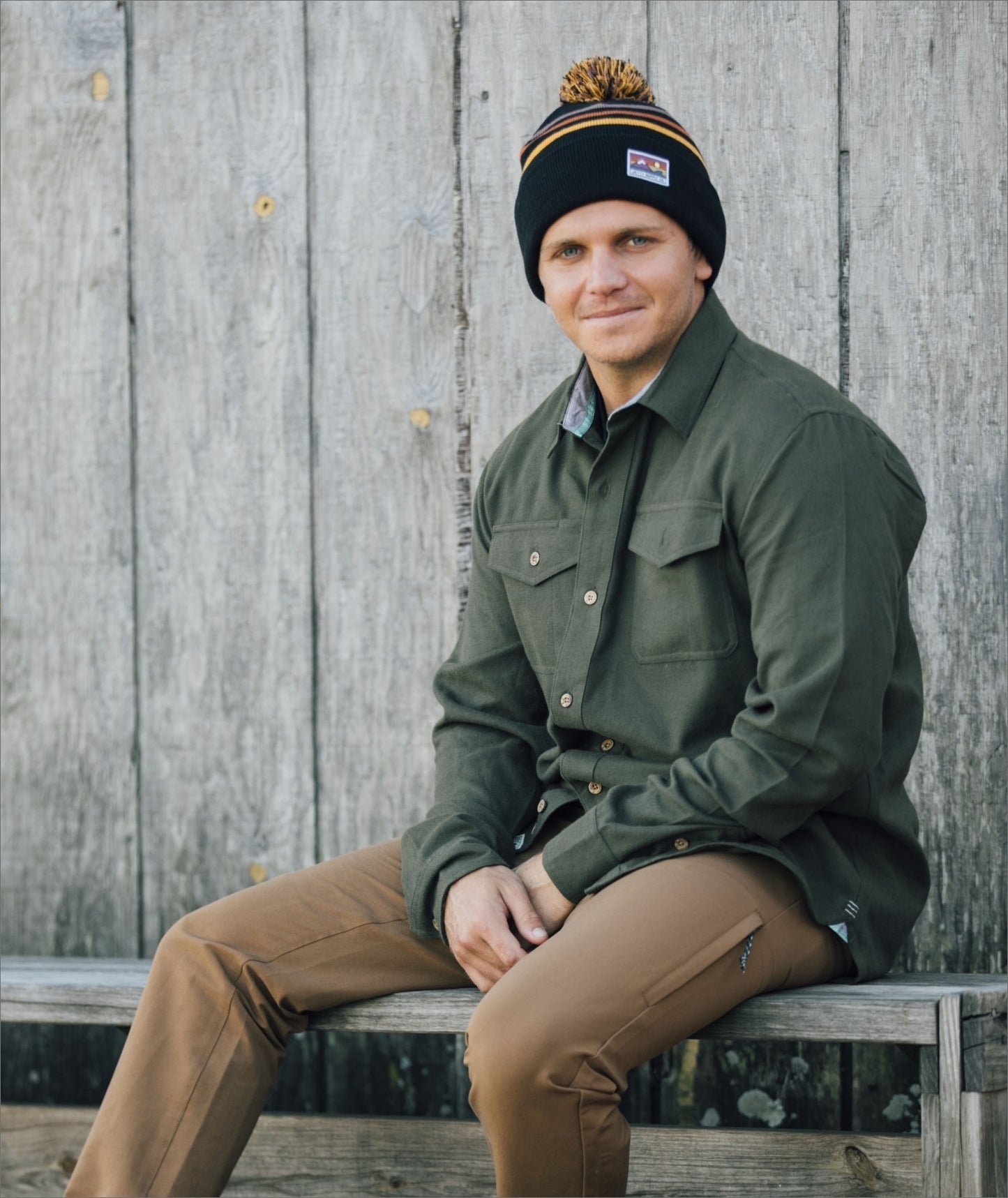 Camisa Essex Oyster de sarga - Negro