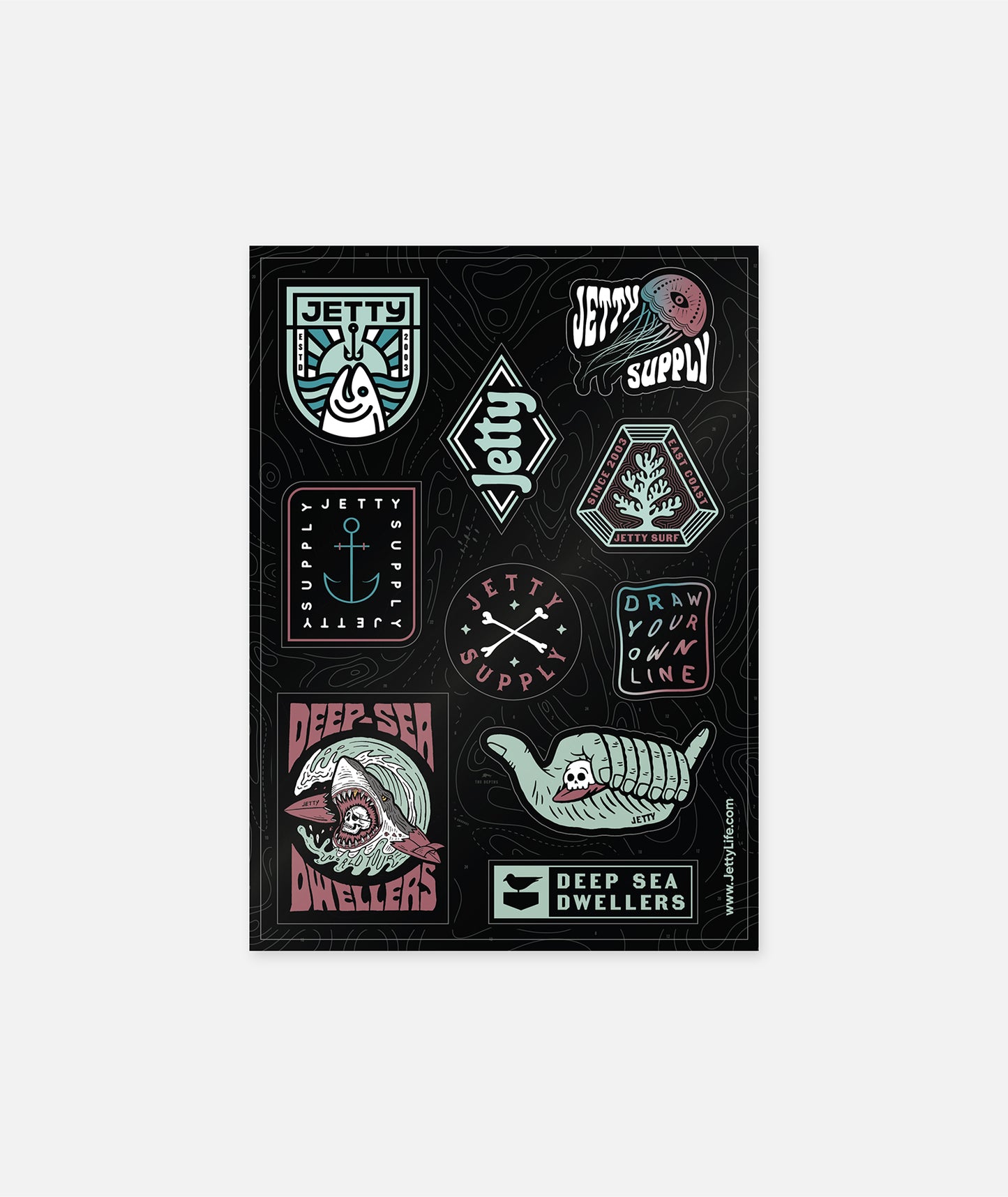 Dwell Sticker Sheet - Assorted - Jetty