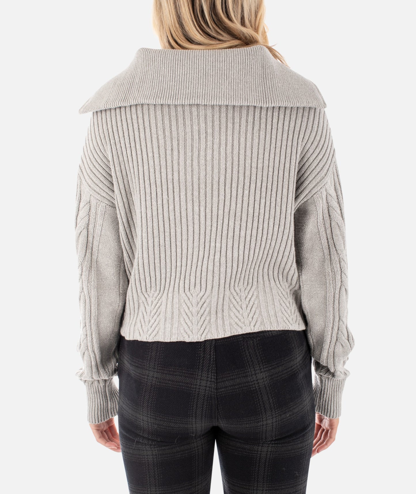 Amherst Zopfpullover – Grau
