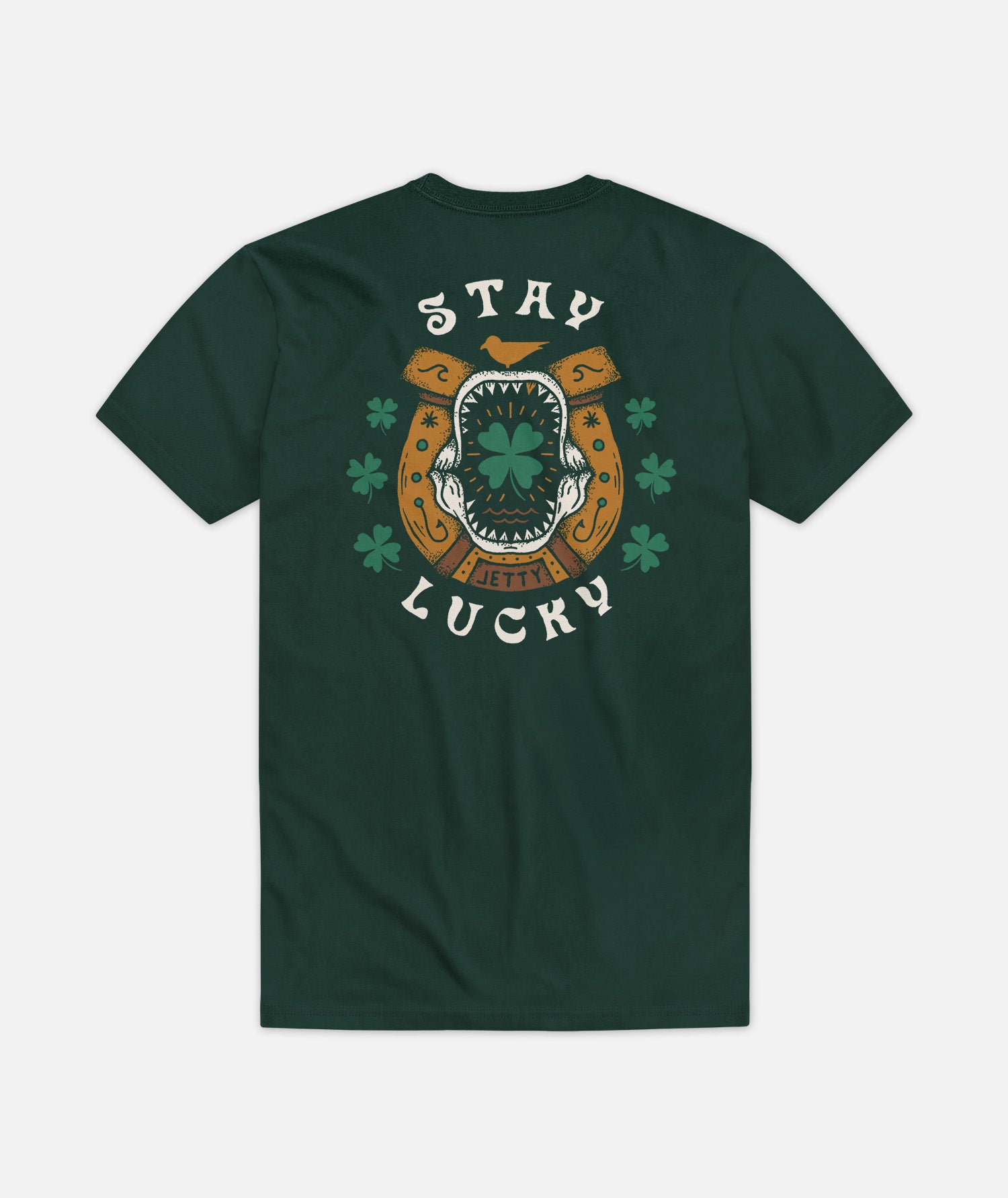 Jetty Men's Lucky Fishing Shirt in Green, Ringspun-Cotton | Size: S