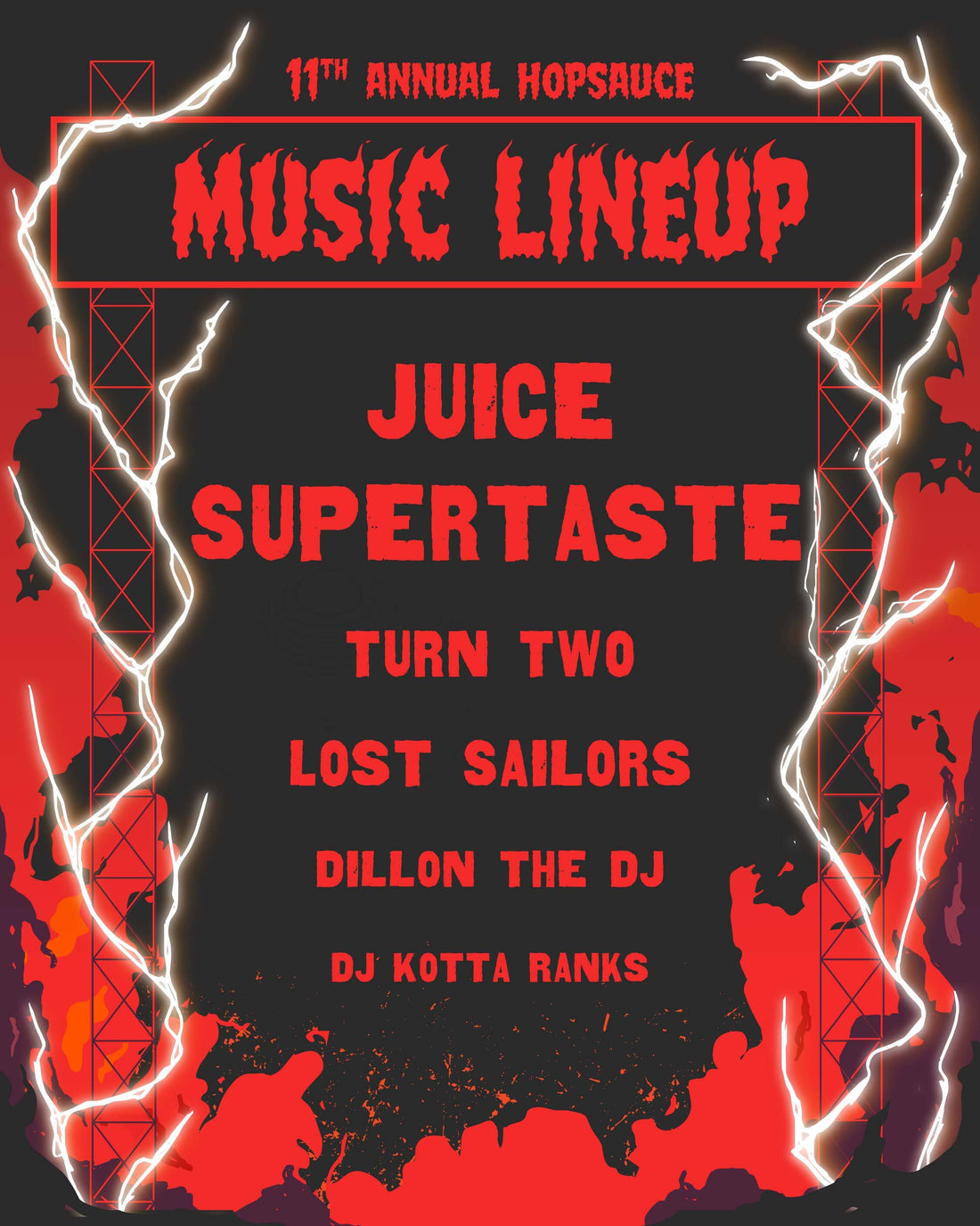11th Annual HopSauce Music Lineup
