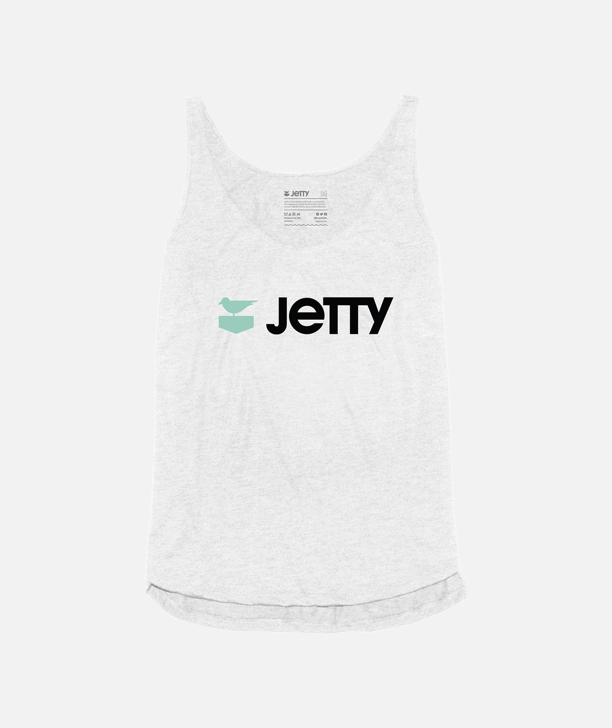 Mint Otis Logotype Tank - White - Jetty