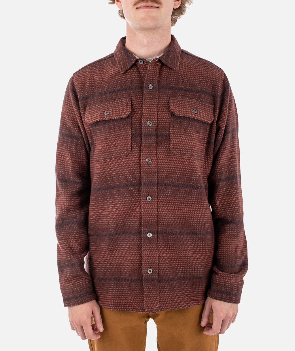 Horizon Flannel - Oxblood Black - Jetty