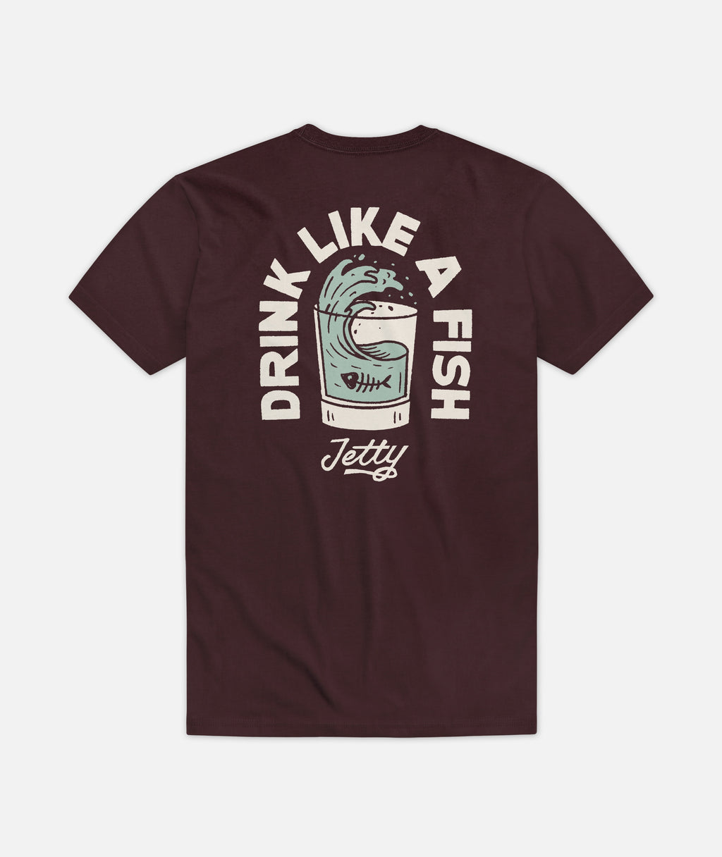 Splash Tee - Oxblood Black - Jetty