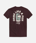 Splash Tee - Oxblood Black - Jetty