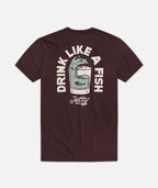 Splash Tee - Oxblood Black - Jetty