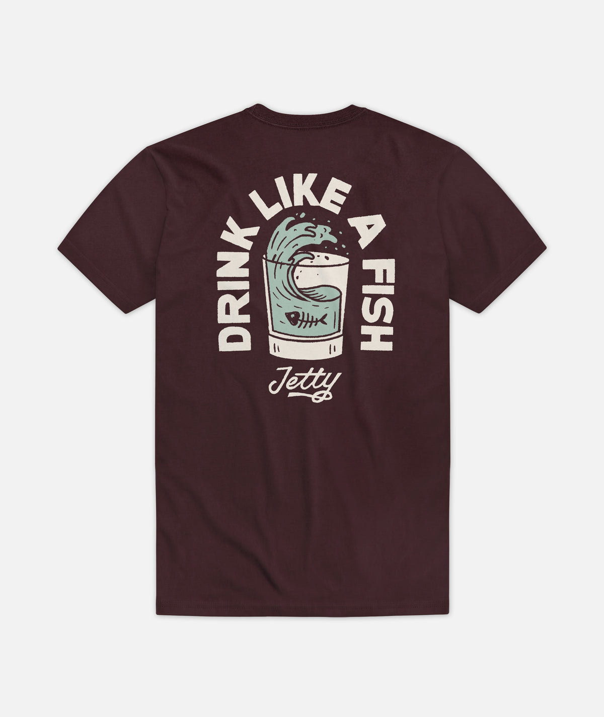 Splash Tee - Oxblood Black - Jetty