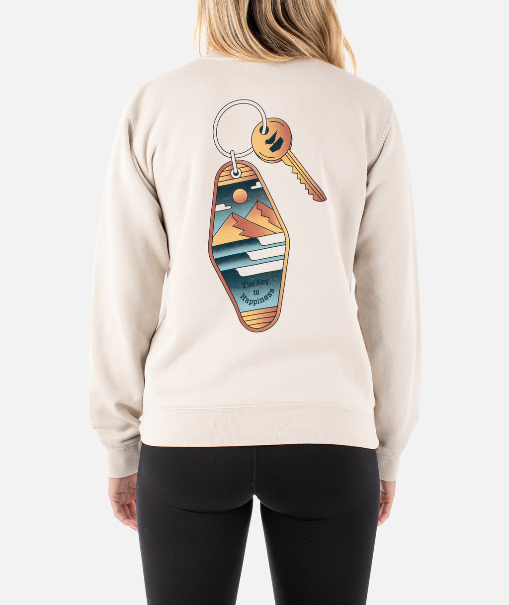 Key To Happiness Crewneck - Natural - Jetty