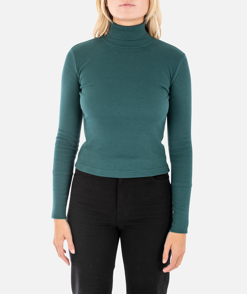 Ridley Rib Scrunch Neck - Tidal - Jetty