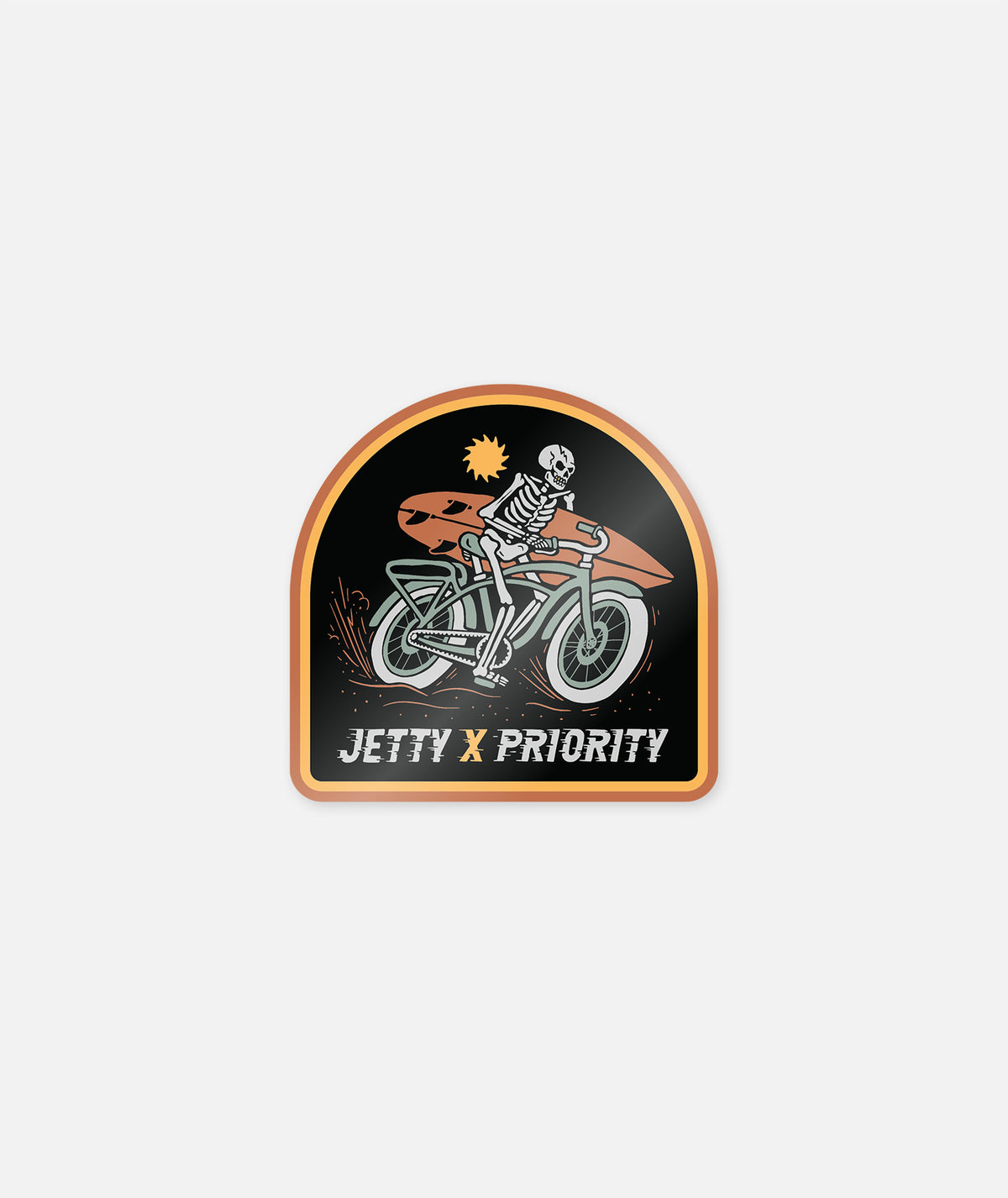 Pegatina Esqueleto Jetty x Priority Bikes - Negro