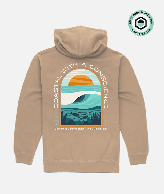 JRF x Coastal Conscience Wave Hoodie - Sandstorm