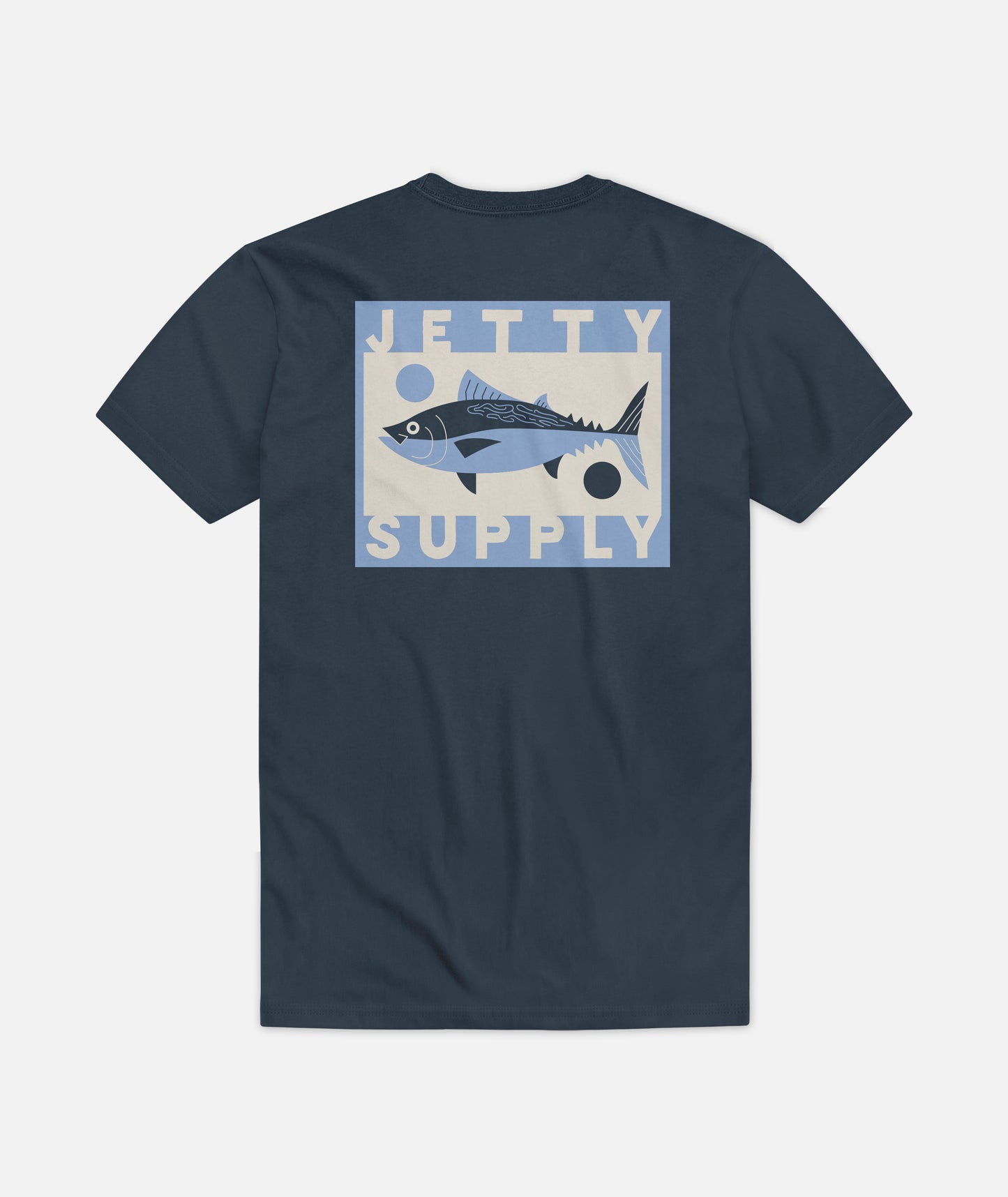 Strand-Thunfisch-T-Shirt – Blau