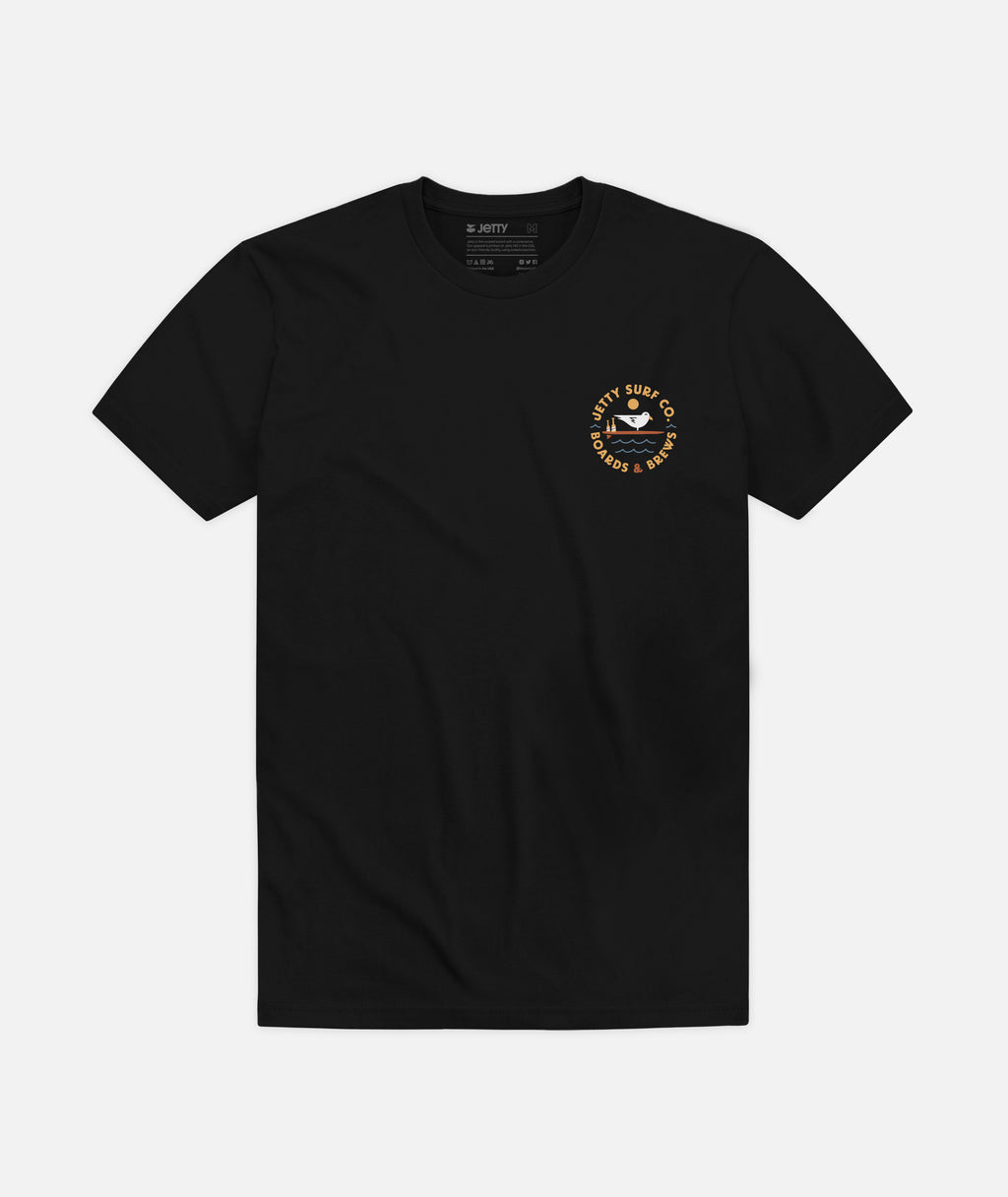 Boards & Brews Tee - Black - Jetty