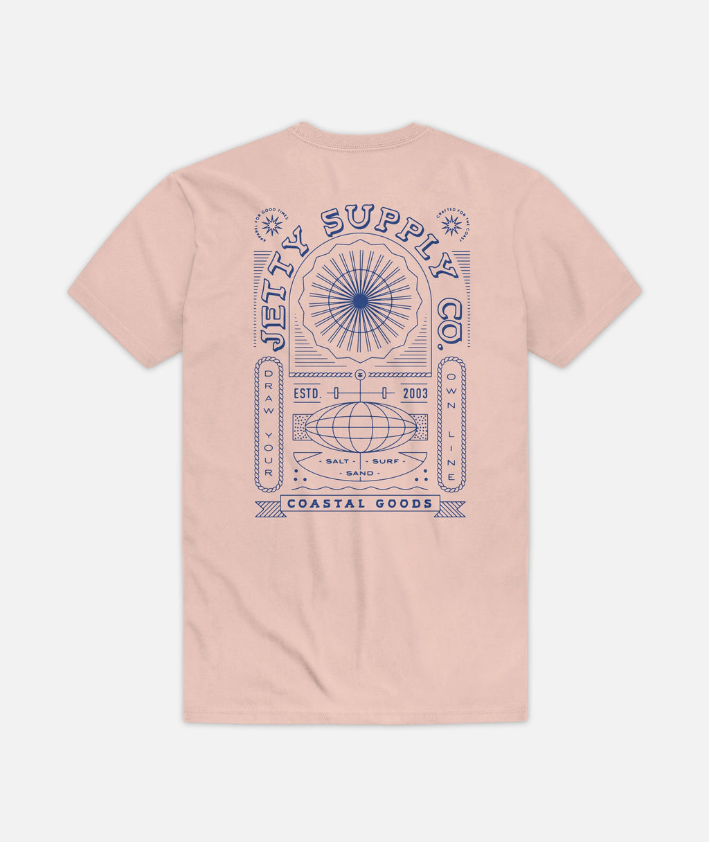 Oceanus Tee - Peach - Jetty