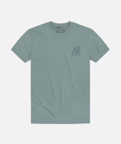 Striper-T-Shirt – Blaugrün
