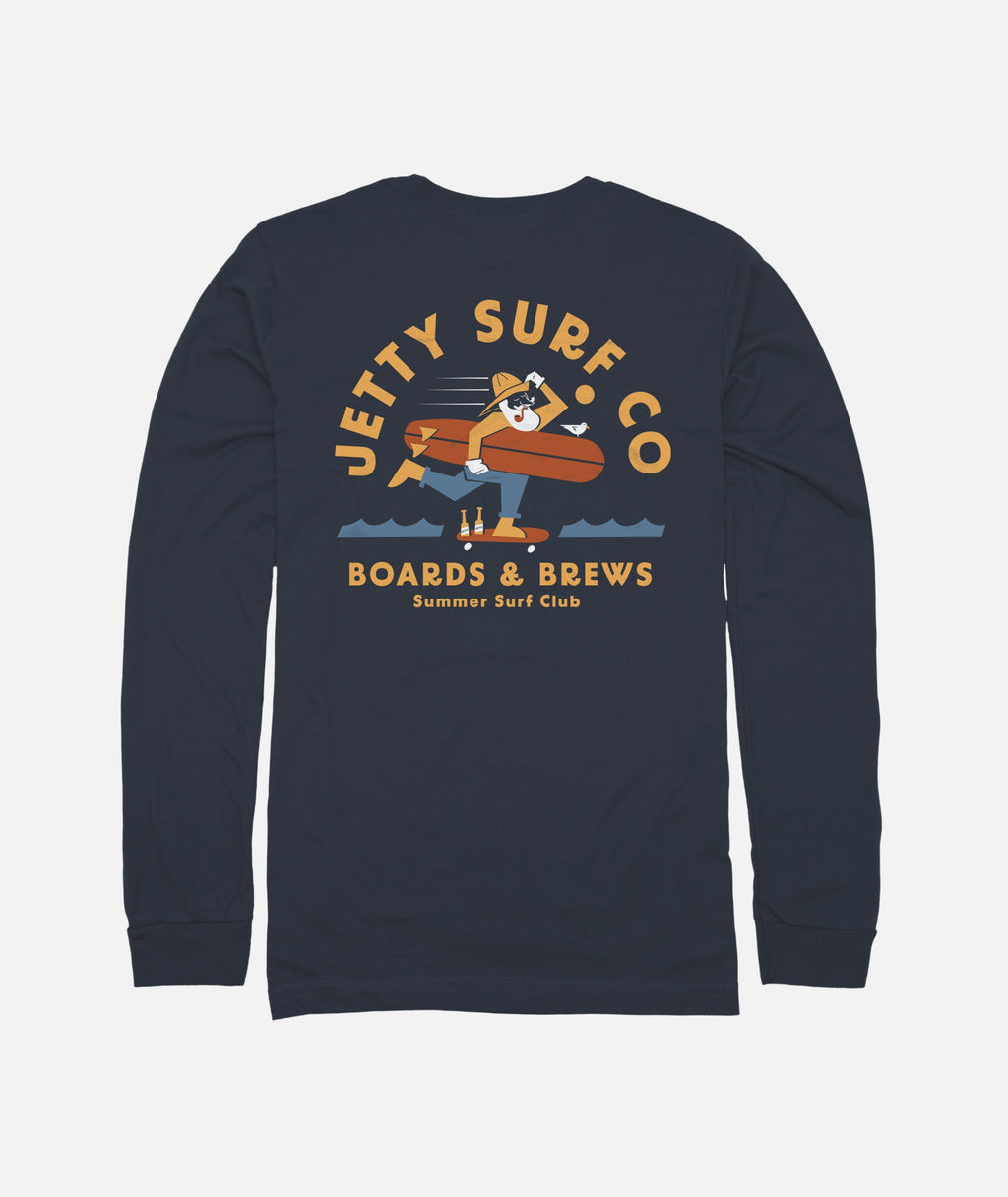 Boards & Brews Long Sleeve - Blue - Jetty
