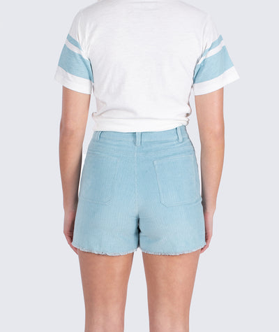 Pantalón corto de pana Wale - Azul claro