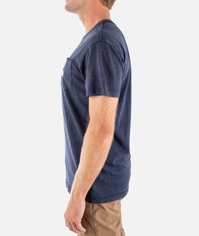 Tanker Premium Taschen-T-Shirt – Marineblau