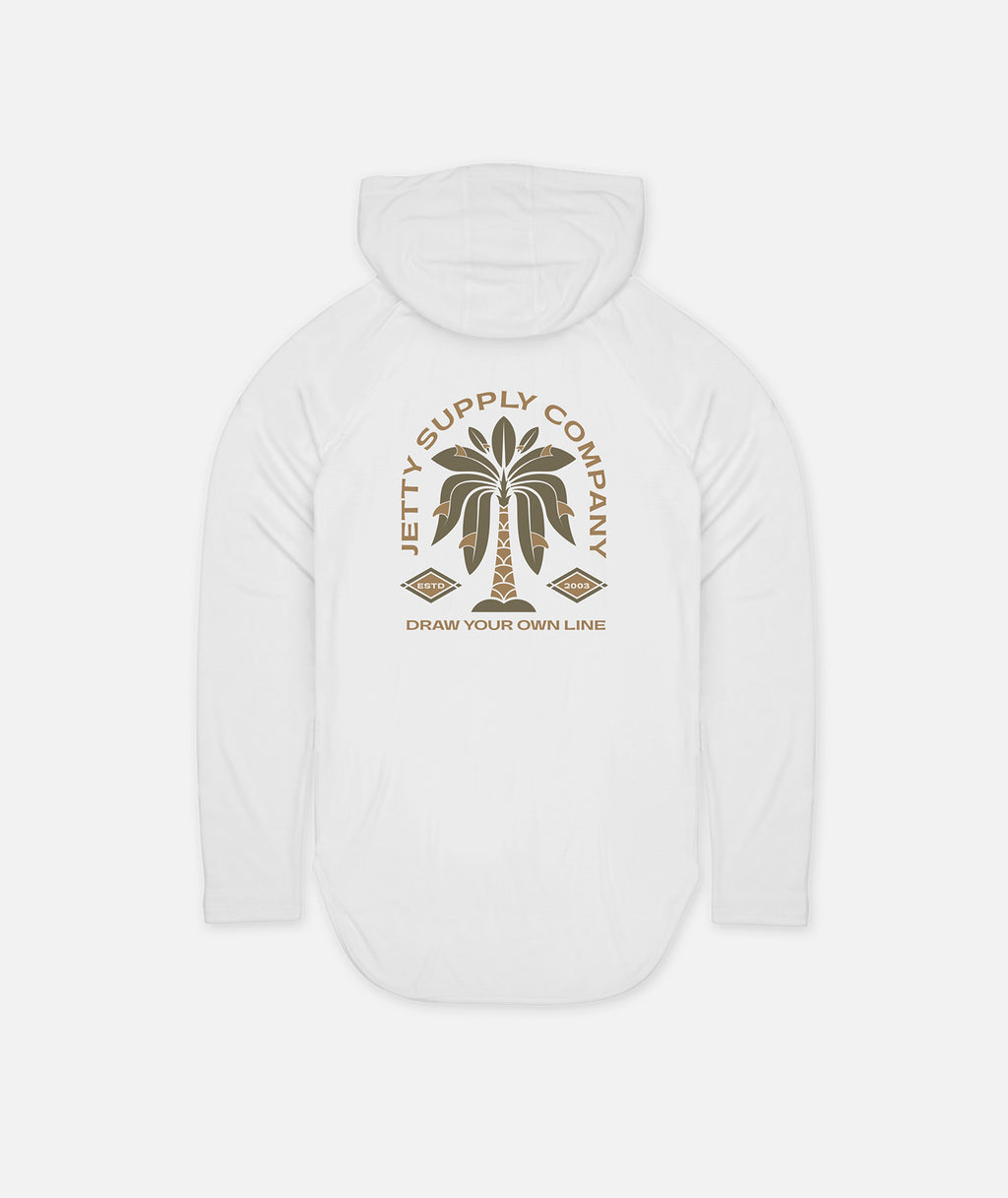 Sudadera con capucha Fins UV - Blanco