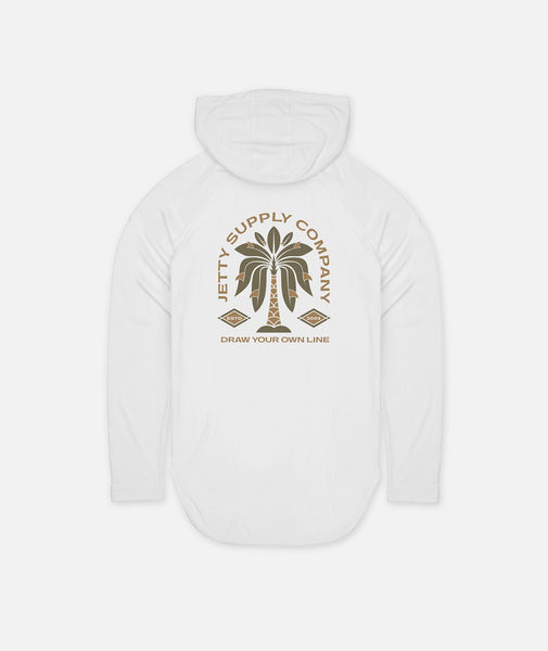 Jetty Jaws UV Hoodie - White L