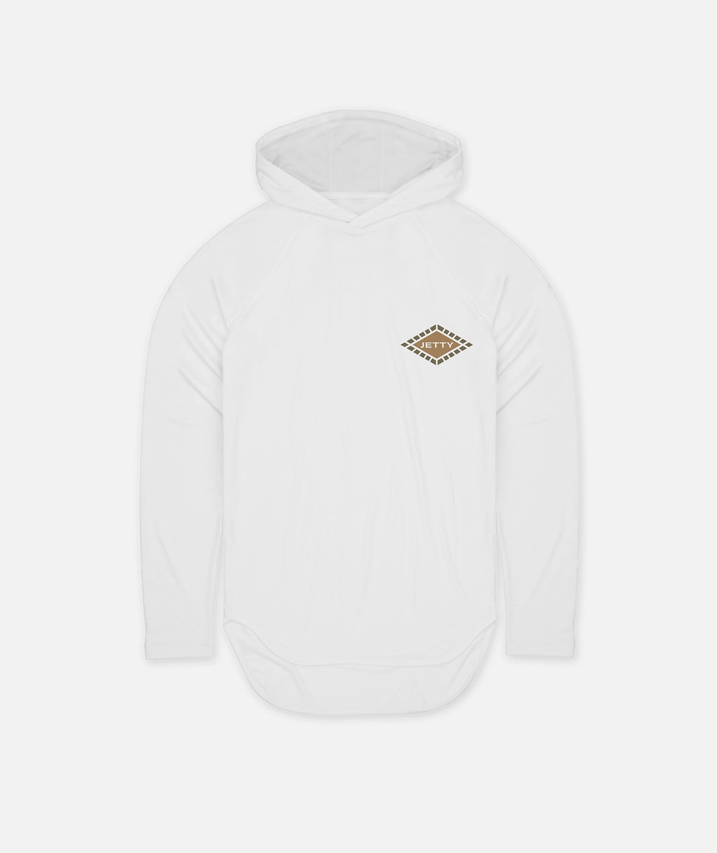 Sudadera con capucha Fins UV - Blanco