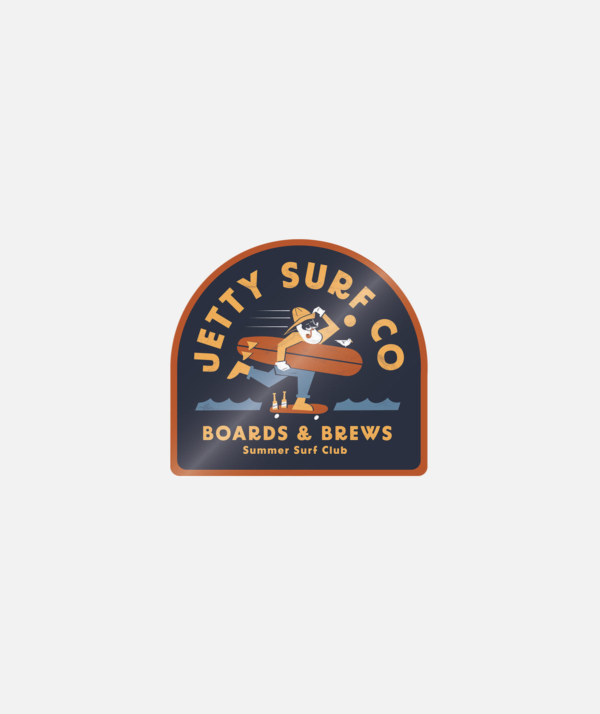 Boards and Brews Aufkleber – Marineblau