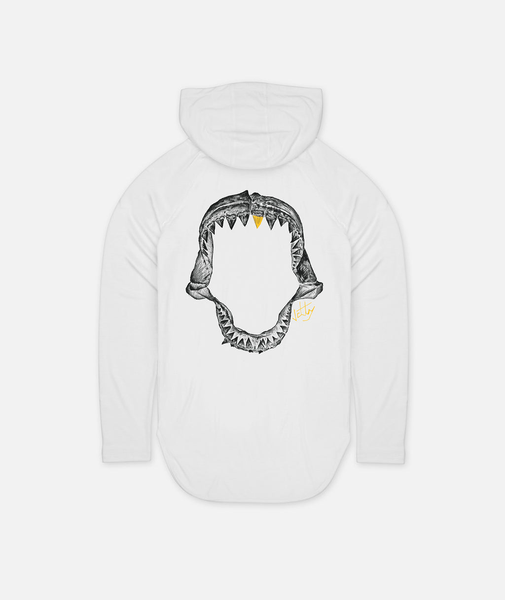 Jaws UV Hoodie - White - Jetty