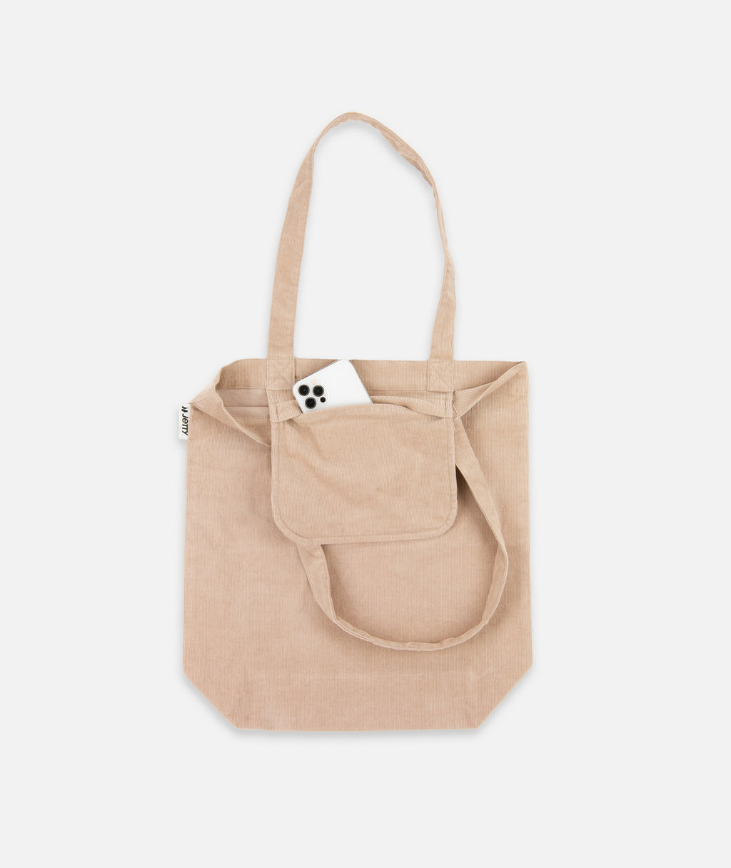 Corduroy Simple Tote - Oat - Jetty