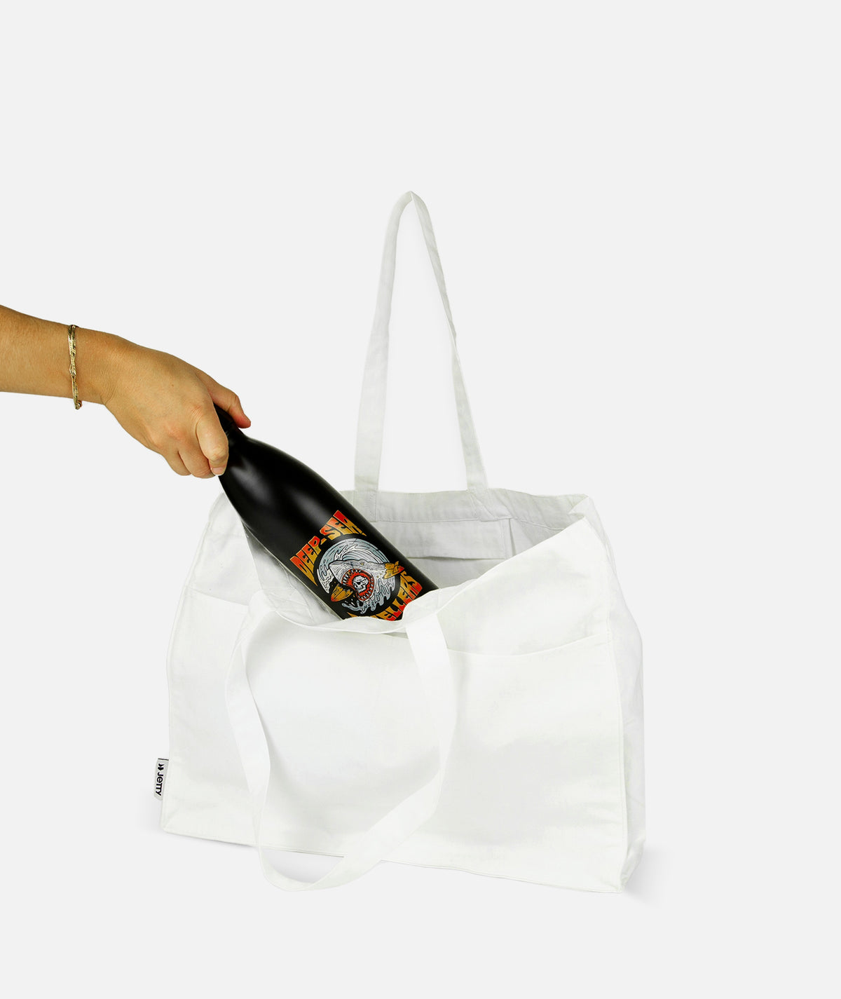 Canvas Pocket Tote - Cream - Jetty