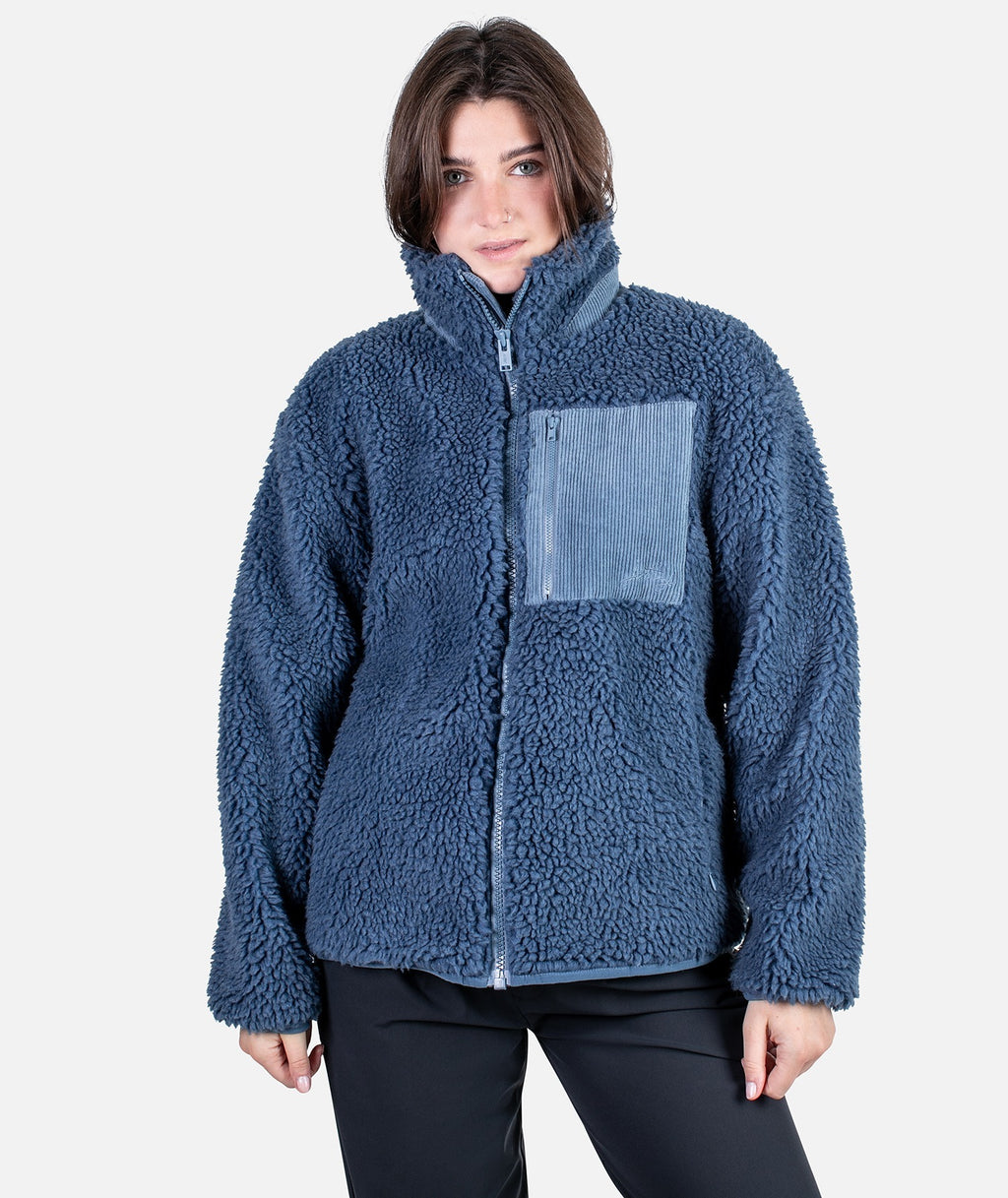 Cedar Hi Pile Fleece Jacket - Blue - Jetty