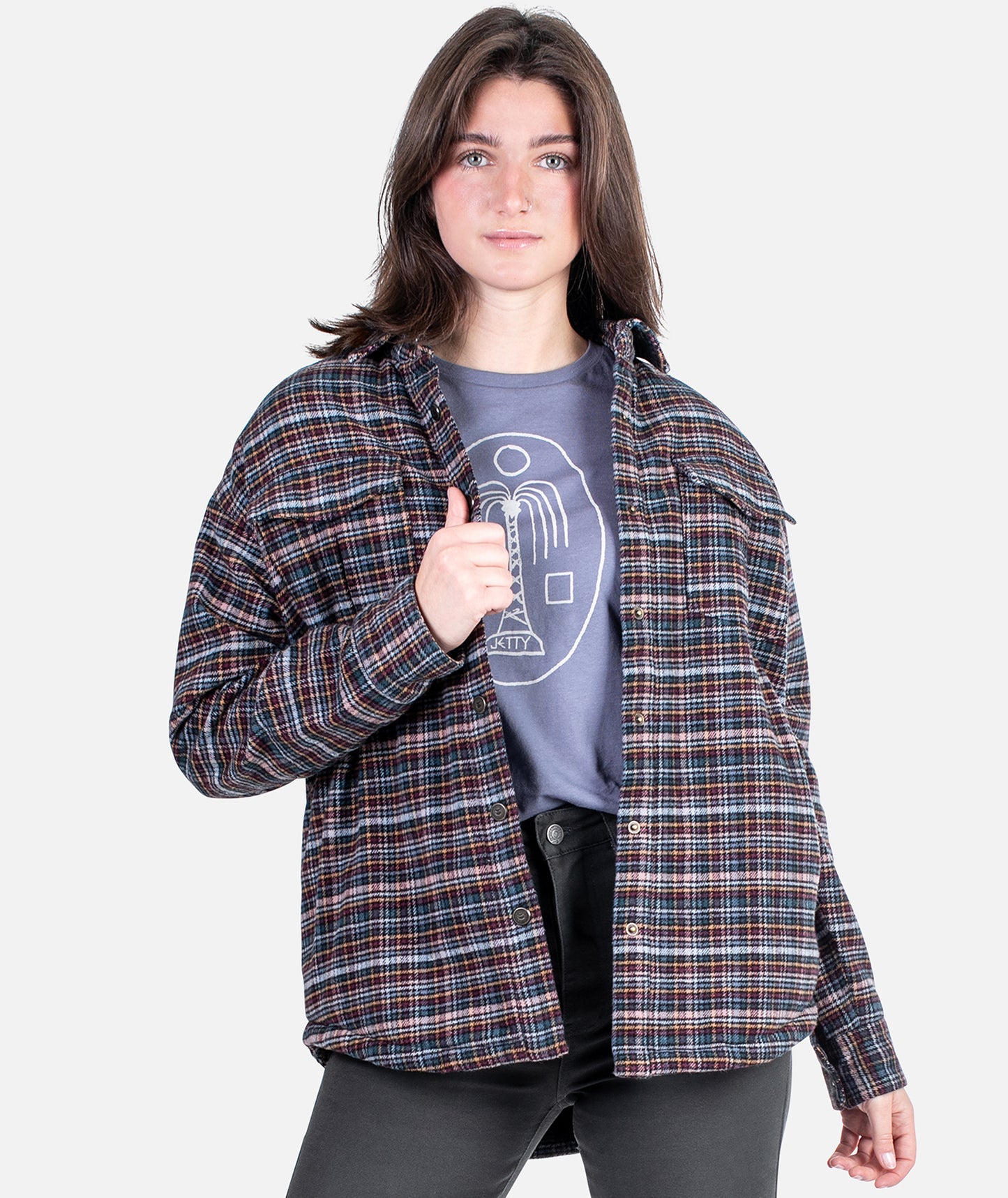 Nivean Flannel Jacket - Graphite