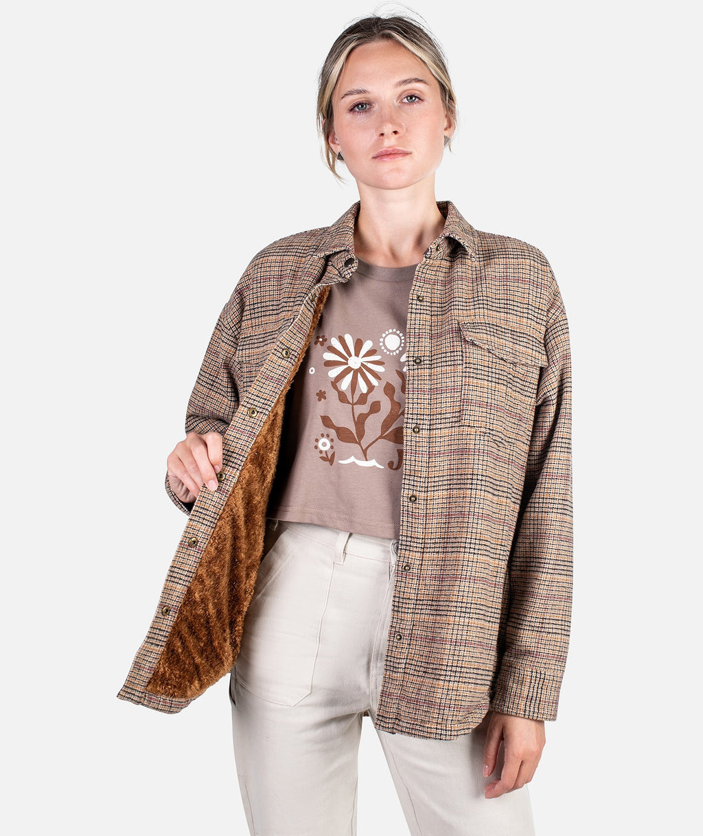 Nivean Flannel Jacket - Tan - Jetty