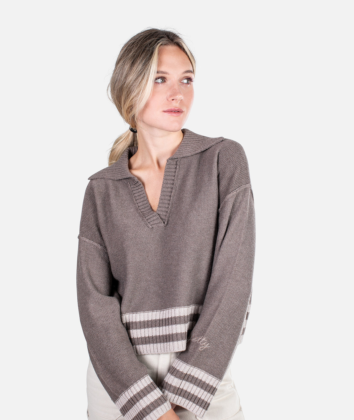 Tybee Henley Sweater - Brown - Jetty