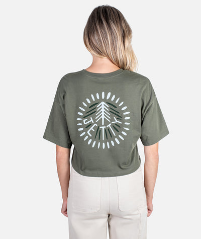 Pine Needles Tee - Military Green