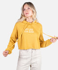 Live Slow Cropped Hoodie - Mustard - Jetty
