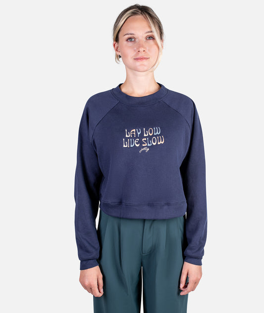 Live Slow Raglan Fleece - Navy - Jetty
