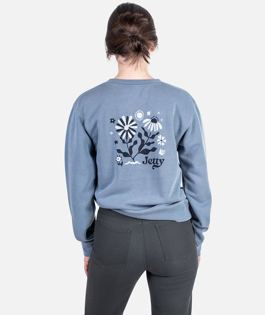 Posy Crewneck - Light Blue