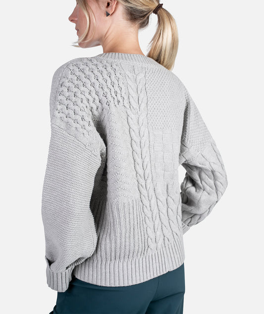 Quincy Patchwork Cardigan - Grey - Jetty