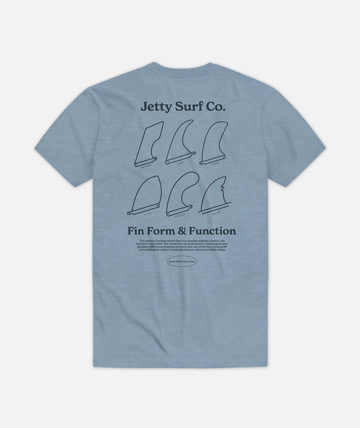 Fins Tee - Fog - Jetty