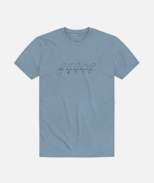 Camiseta con aletas - Niebla
