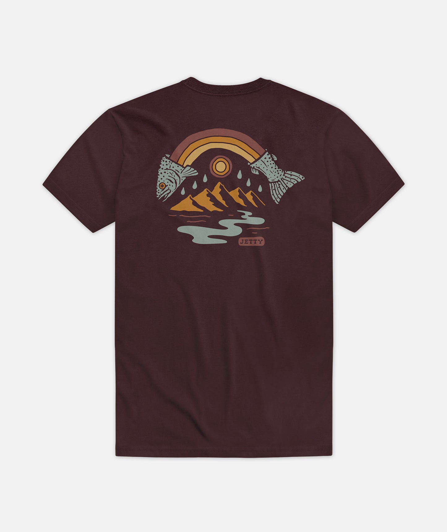 Rainbow Trout Tee - Oxblood Black