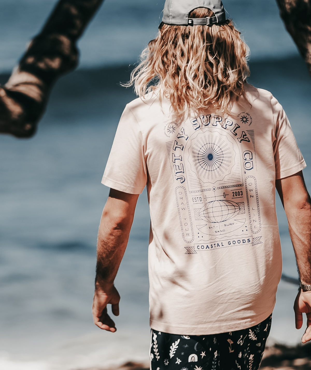Oceanus Tee - Peach - Jetty