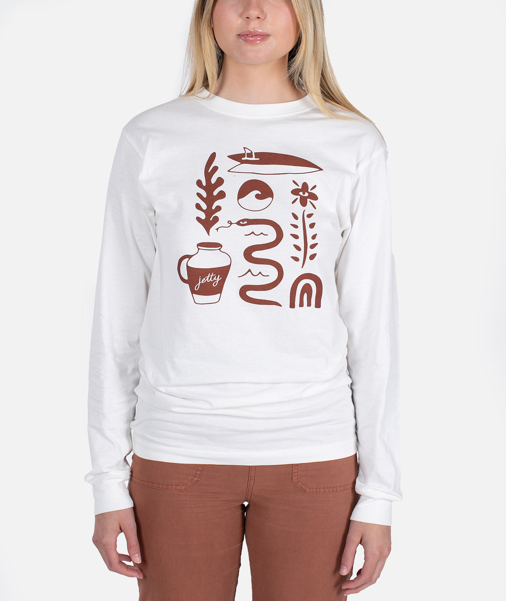 Seaboard Long Sleeve - White - Jetty