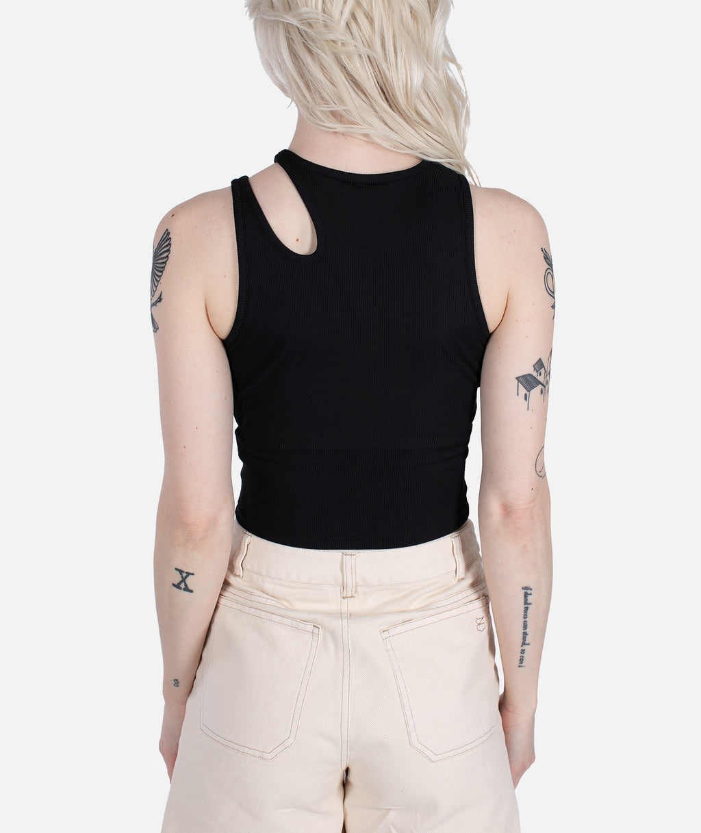 Solstice Ribbed Tank - Carbon