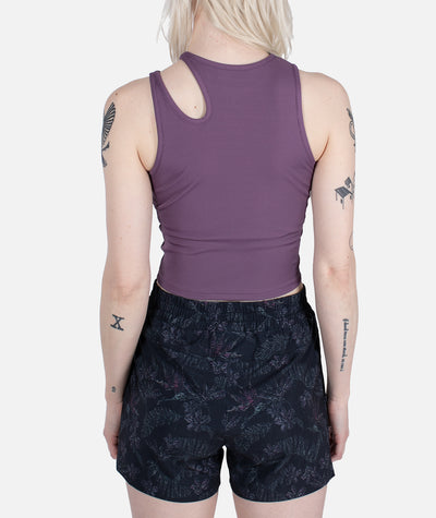 Camiseta sin mangas de canalé Solstice - Púrpura 