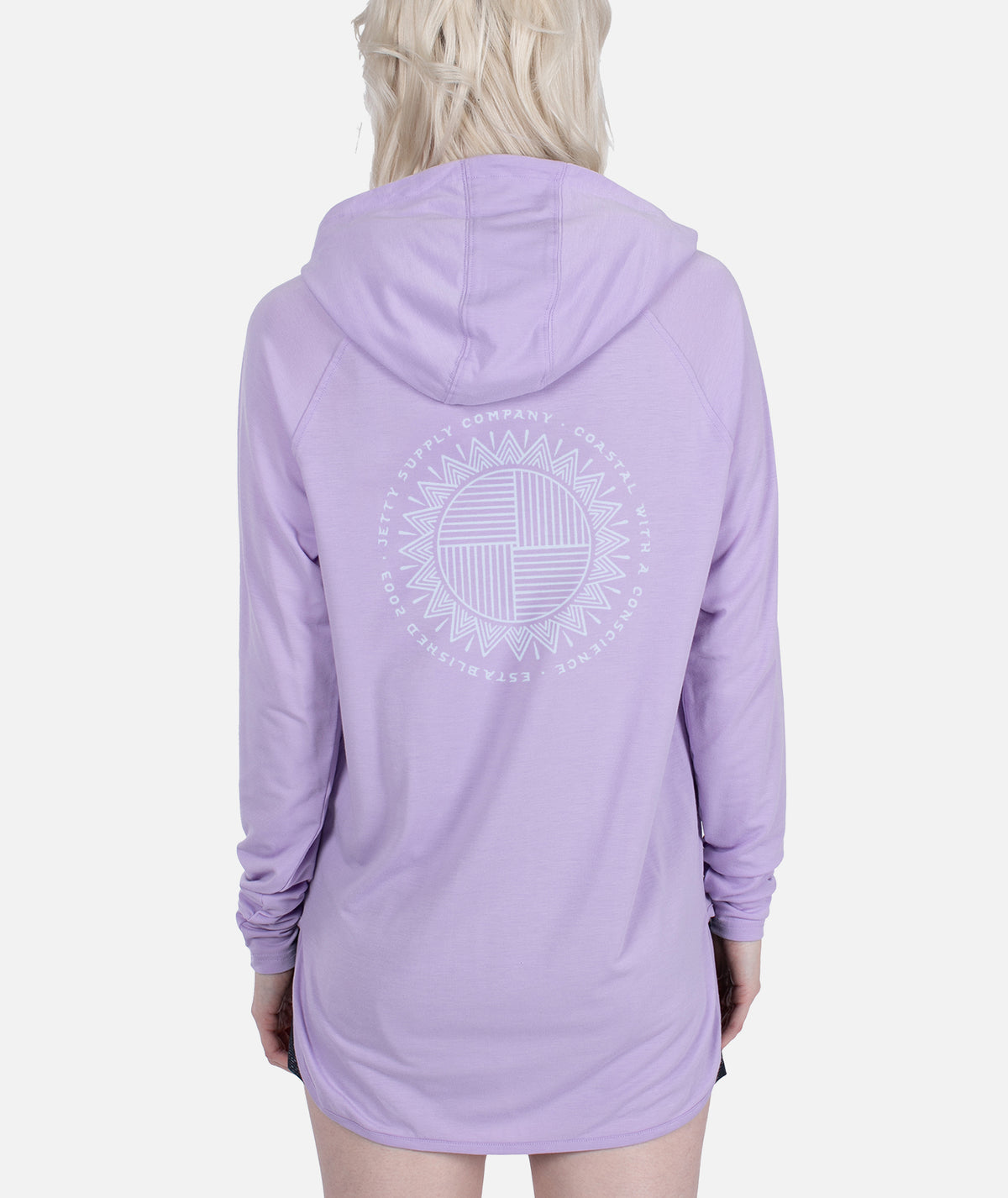 Camisa UV con capucha radial - Lavanda